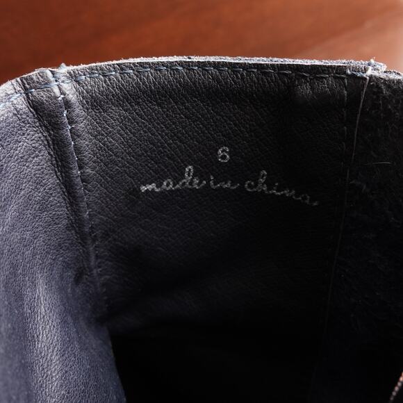 Charlotte Stone Boots Womens SZ 6 Blue Suede Paz Clog Preppy Indie Festival Boho - Picture 14 of 14